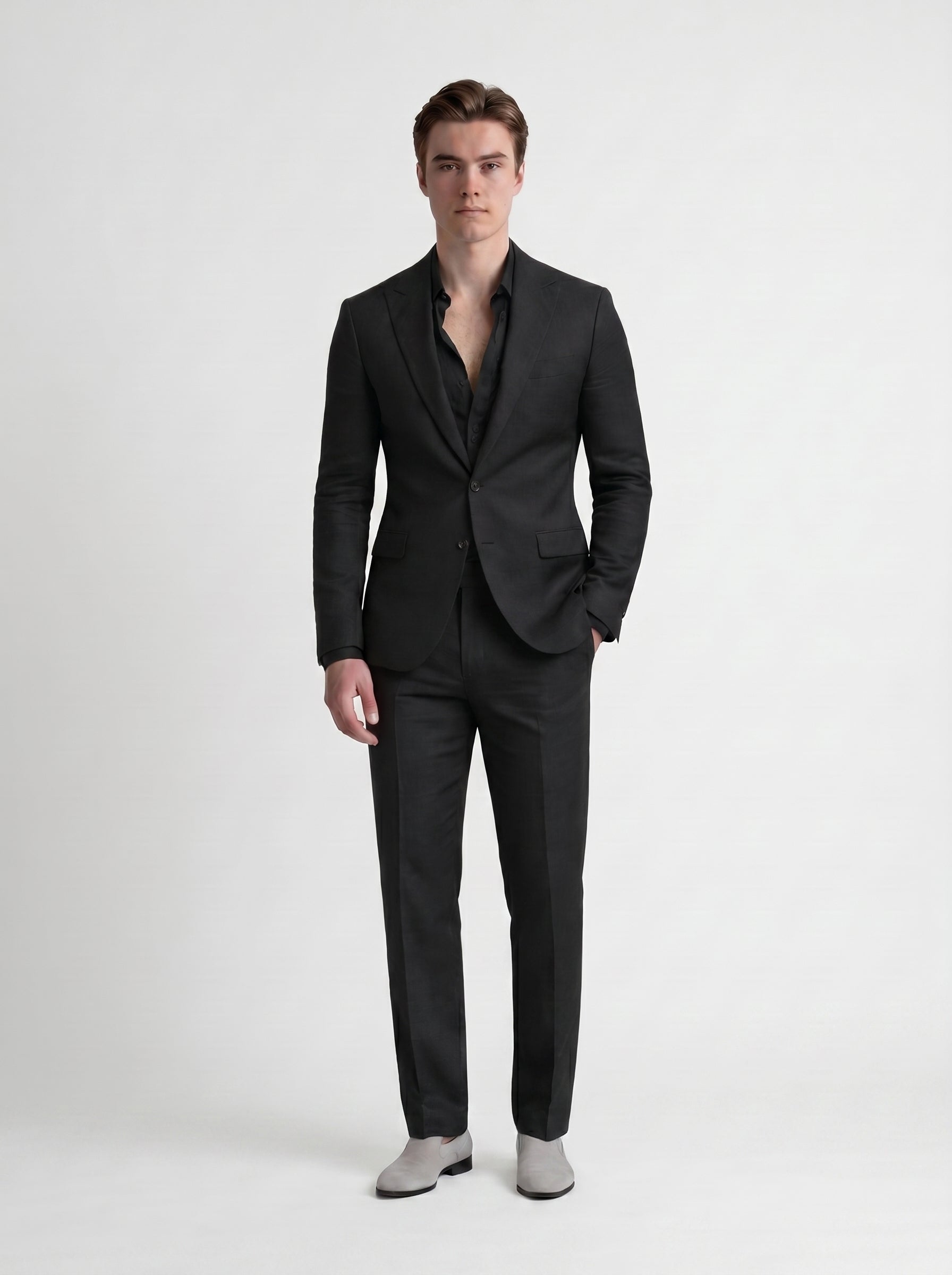 Leo | Sharp Linen Two Piece Suit Set for Wedding & Summer Events