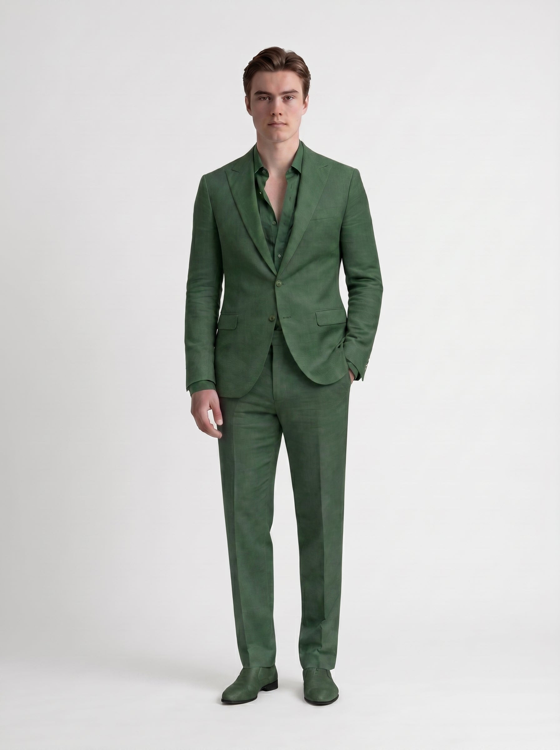 Leo | Sharp Linen Two Piece Suit Set for Wedding & Summer Events