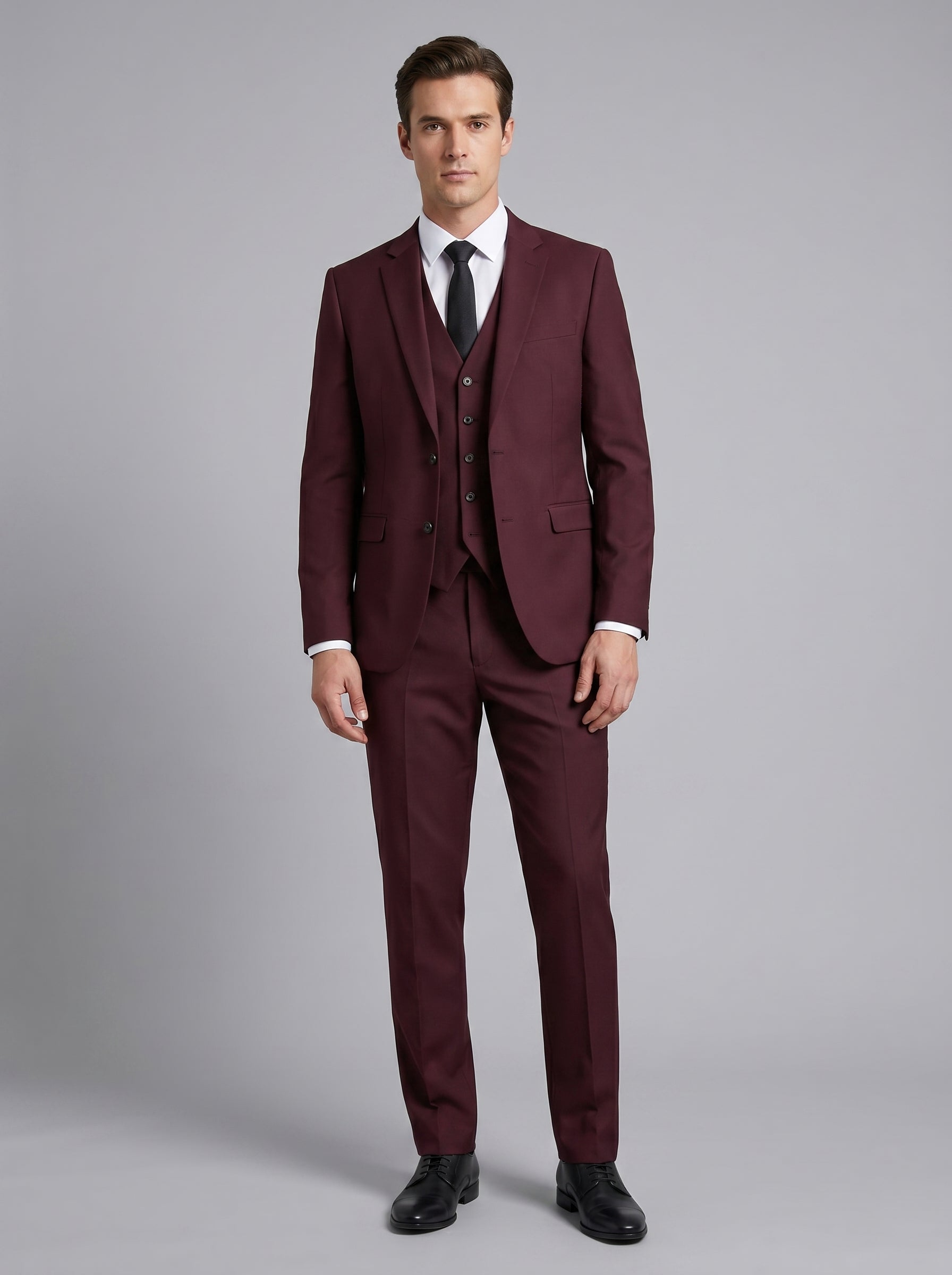 Matteo | Sharp Three Piece Slim Fit Men Suit Set with Notch Lapel