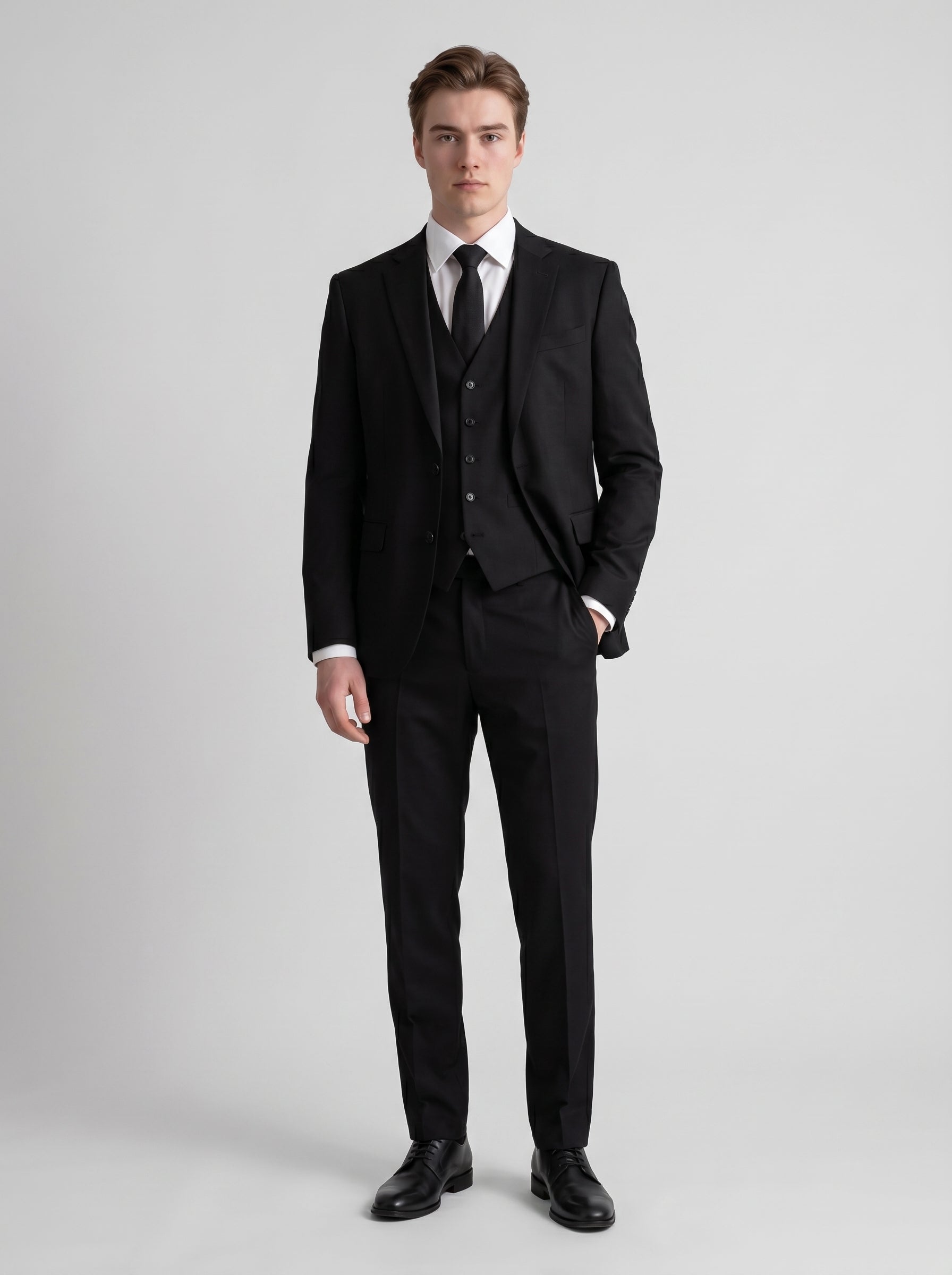 Matteo | Sharp Three Piece Slim Fit Men Suit Set with Notch Lapel